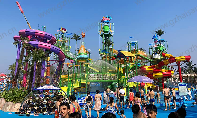 浙江宁波大目湾阿拉的海水上乐园水寨 浙江宁波大目湾阿拉的海水上乐园水寨